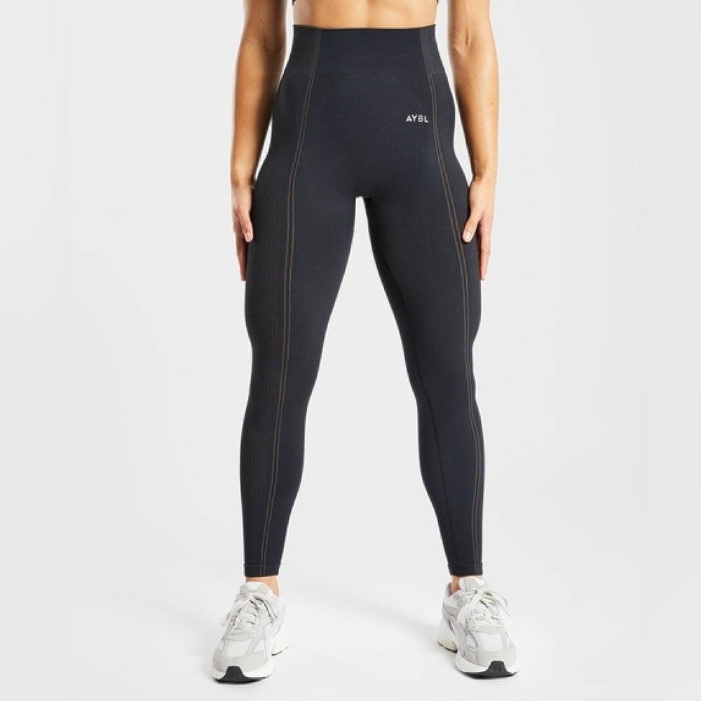AYBL Balance V2 Seamless Leggings Black High Waisted Athletic MEDIUM